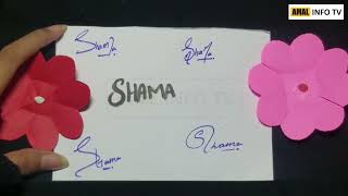 Shama Name Signature - Handwritten Signature Style for Shama Name