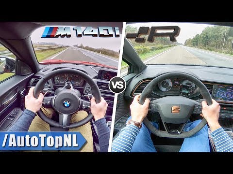 BMW M140i vs Seat Leon Cupra R | 0-250km/h ACCELERATION TOP SPEED POV & Exhaust SOUND by AutoTopNL