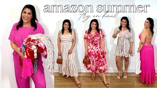 NEW AMAZON FASHION HAUL: Summer Curvy Girl Midsize Amazon Unboxing & Try On!