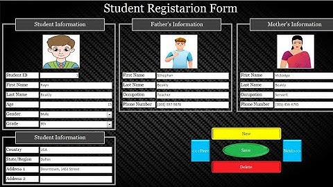 Student Registration Form In MS ACCESS | Student Data Entry
