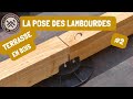 Construire une terrasse en bois sur plots rglables 2 la pose des lambourdes et bandes rsiliente