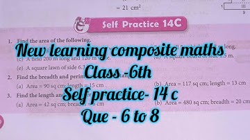 new learning composite maths class 6 self practice 14 c | schand maths  6 ex14 c |area perimeter