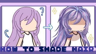 HOW TO SHADE HAIR? [PART 1] #gacha #tutorial #ibispaintx #shadings