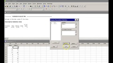 Mean Standard Deviation Variance and Range in Minitab