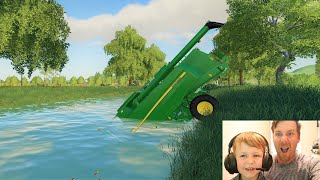 Farming Simulator 19 | Part 2 King of sunflowers and we get stuck | Tractor game screenshot 2