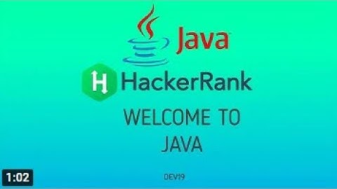 #1 Welcome to Java | Hackerank Java Solutions in Arabic