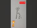 Drawing a GIRAFFE from LETTERS #asmrdrawing#giraffe#shorts#viral#artshorts