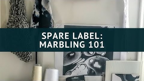 Marbling 101 with Toronto Fashion Brand Spare Label