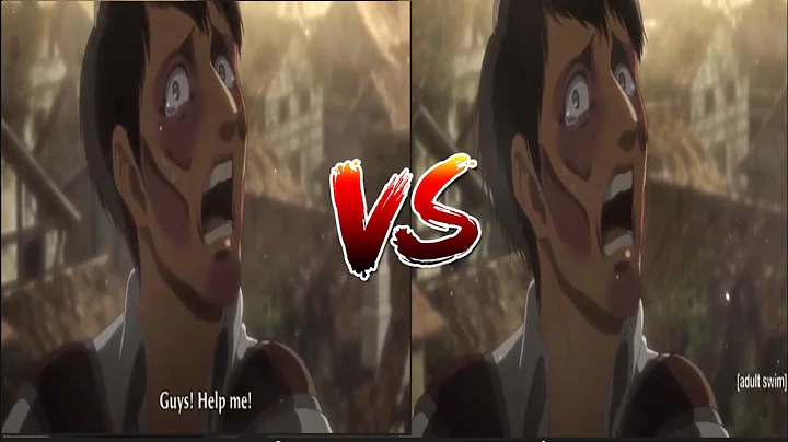 Aot Armin eats Bertholdt sub vs dub