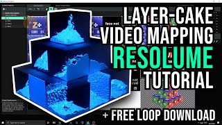 Video Mapped Layer Cake - Tutorial & Free Download | Event Visuals | www.stageloops.com