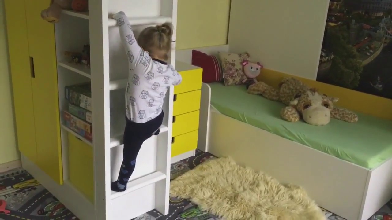 Ikea Stuva Left Side Ladder Dviaukste Lova Surinka I Kita Puse Ard Family Time Youtube