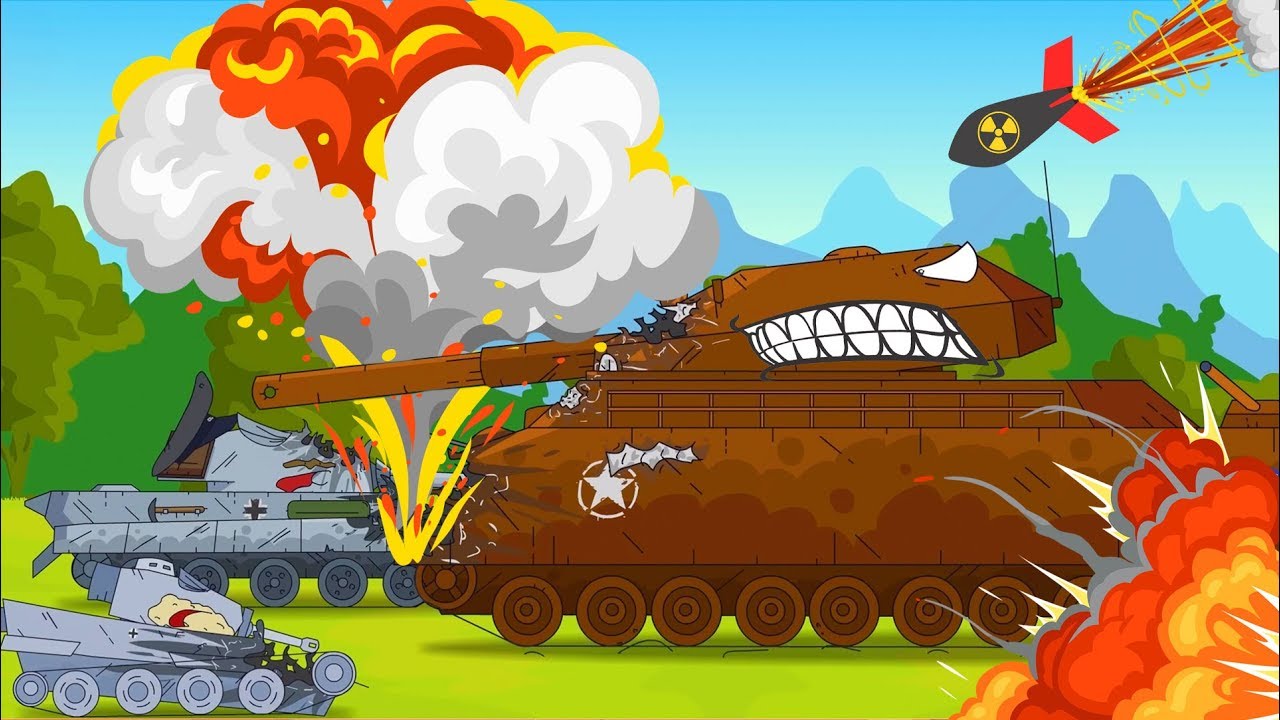 The attack of a bold tank. Cartoon about tanks. Tank battle animation.  World of tanks animation. - YouTube