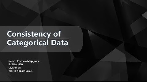 Consistency of Categorical Data