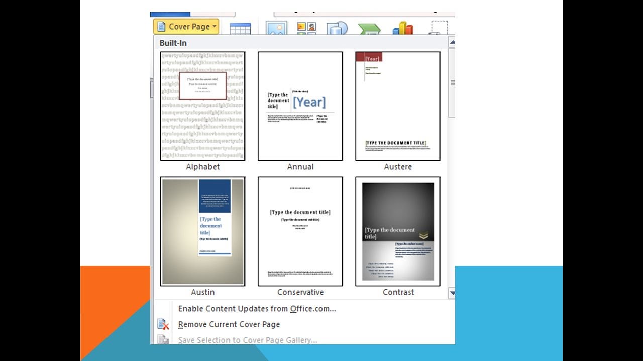 How To Design a Cover Page In Ms Word/Ms Word Ma Cover Page Kaise