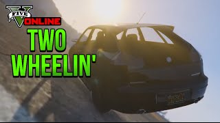 GTA 5 ONLINE: How To Drive On Two Wheels "Two Wheelin" (CAR TRICKS) GTA V