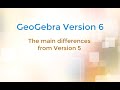 GeoGebra Version 6 - Main differences from Version 5