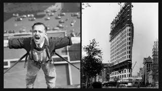 Construction of the Flatiron Building in New York City in 1902 through old photographs