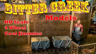 Bitter Creek Models HO Scale Coal Jimmies - Used as 1:20.3 scale Mine Cars