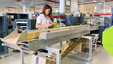 Bread flow packer, cake hffs flow wrapper, toast horizontal form fill seal machine