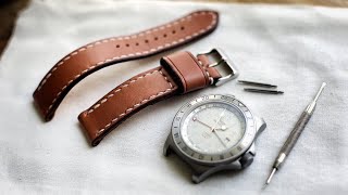 Hand Sewn Leather Watch Strap Tutorial (Follow Along!)