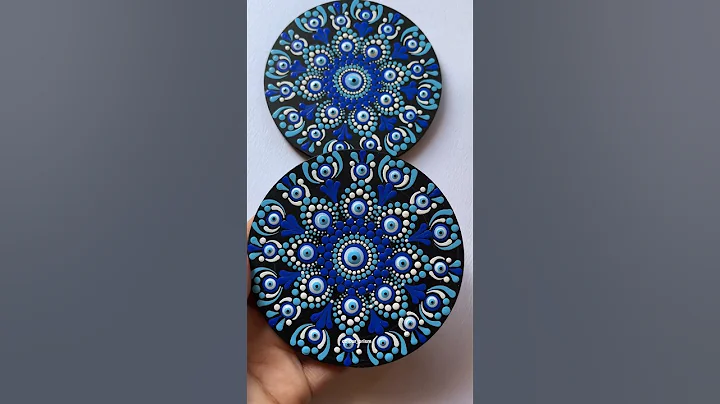 Evil eye dot mandala #dotmandala #dotmandalapainting #evileye #mandala #mandalaart #coaster #reels
