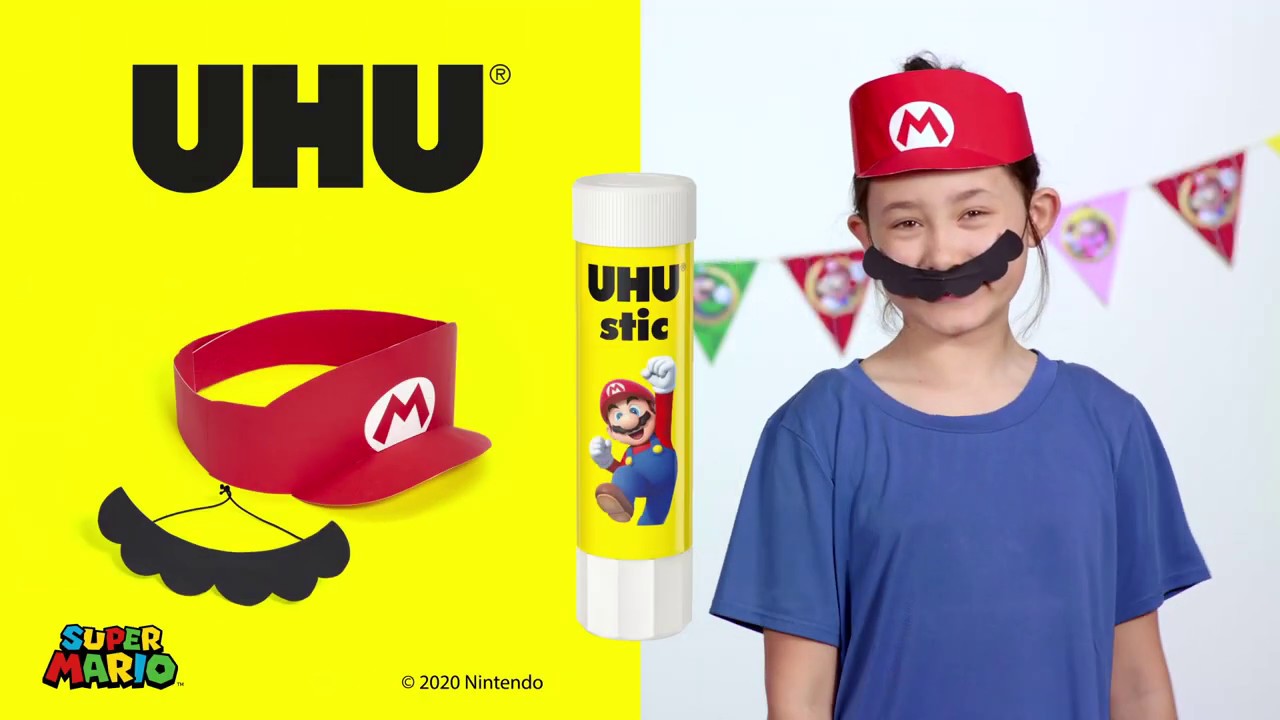 UHU - Il cappello ed i baffi di Super Mario – Lavoretto per bambini