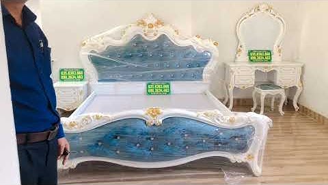 Giường , bàn phấn , táp đầu giường . Nội thất tân cổ điển .0358383668