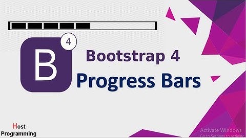 Bootstrap 4 Tutorial : Progress Bars