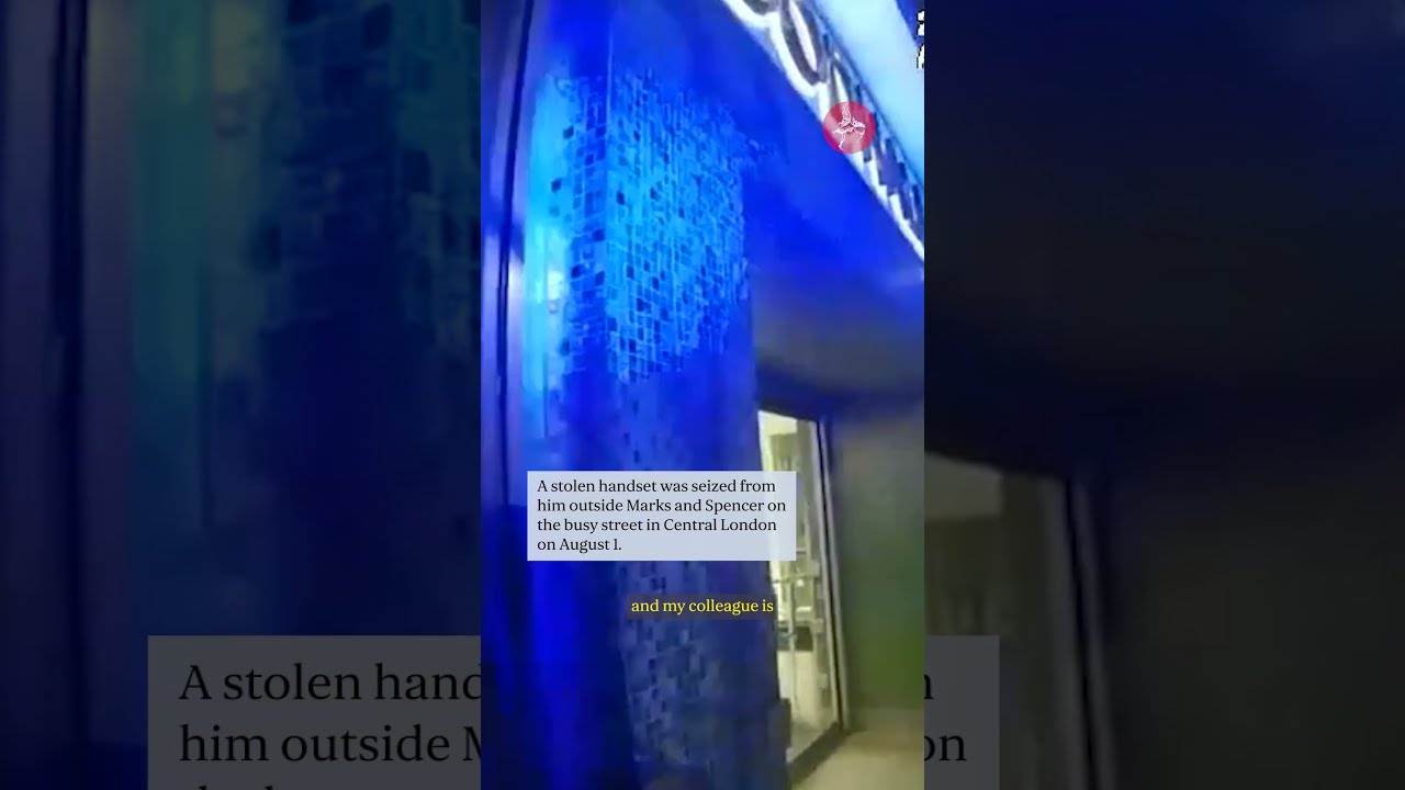Moment Phone Snatcher Caught And Detained By Met Police Officers In Central London