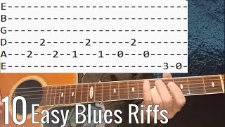 10 Easy BLUESY Blues Riffs - Great For Beginners! Guitar Lesson by Guitar Lessons BobbyCrispy 2,988 views 2 months ago 4 minutes, 57 seconds