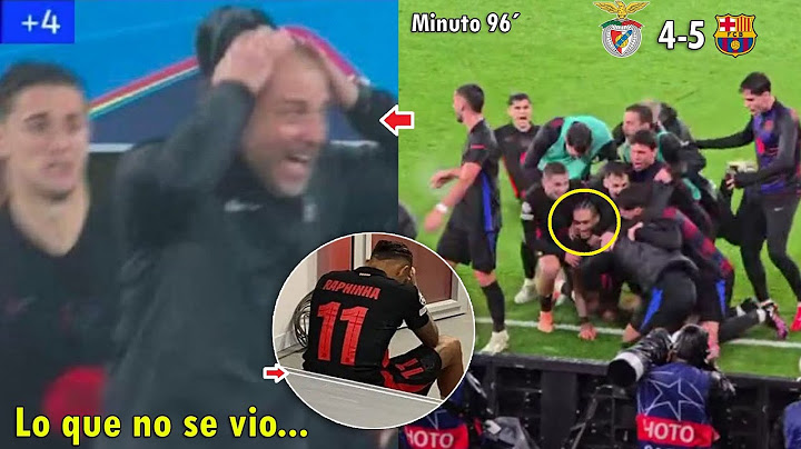 ASI FUE LA LOCURA del BARCELONA tras la REMONTADA Y GOL de RAPHINHA ante BENFICA 5-4
