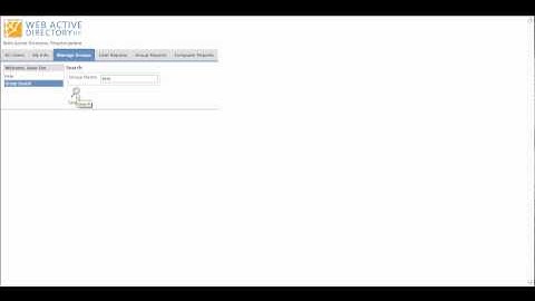 Active Directory User and Group Management:  Using PeopleUpdate to Manage Groups