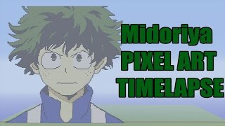 Minecraft Midoriya Izuku Pixel Art Timelapse (Boku No Hero Academia) screenshot 2