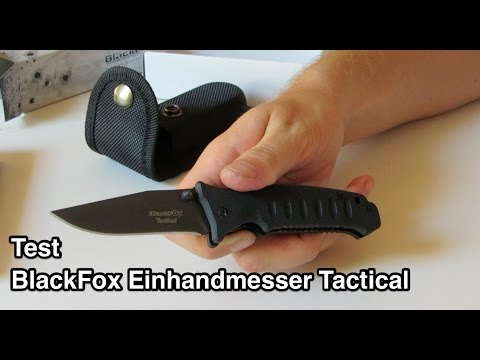 BlackFox Tactical Einhandmesser – 22,7 Cm Geöffnet, Blau, G10-Griff, 440 Stahl