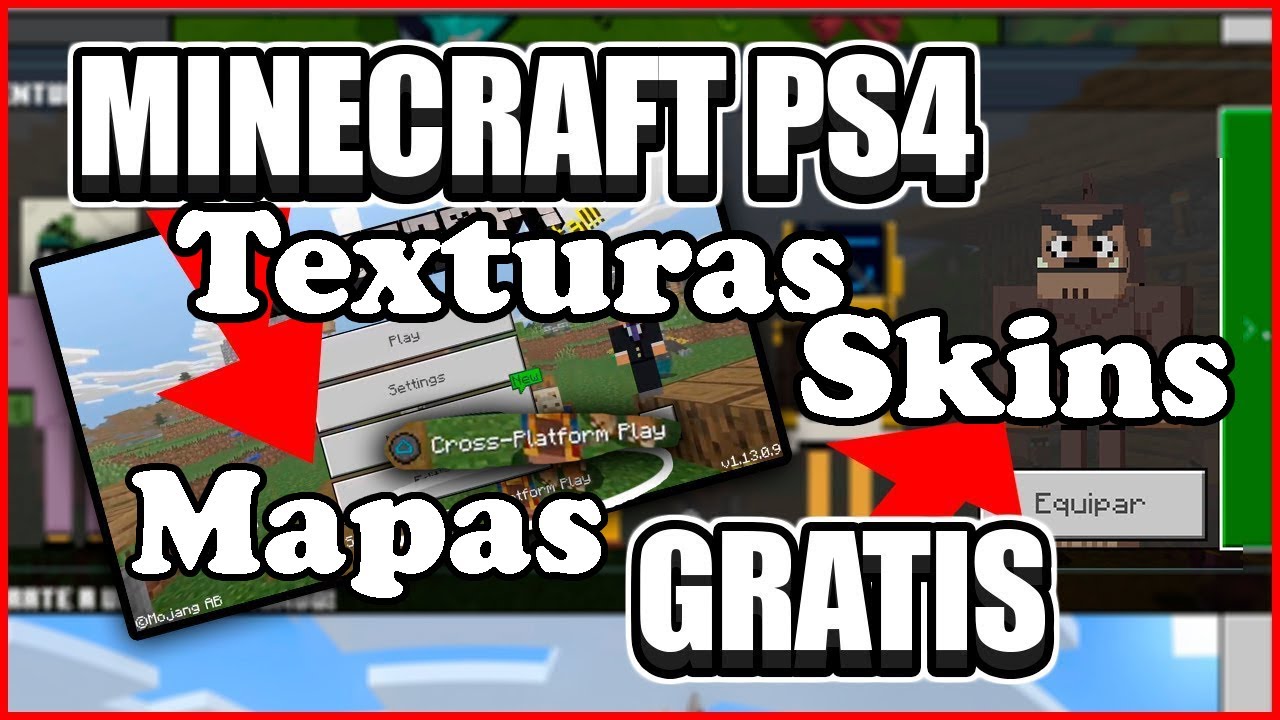 COMO DESCARGAR SKINS GRATIS EN MINECRAFT PS4 BEDROCK EDITION!!! (Mapas, Texturas) - Buipelo8 ...