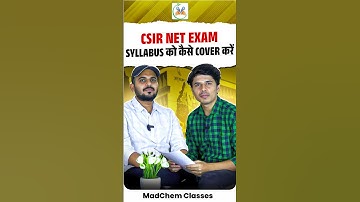 How to Cover CSIR NET Chemistry Syllabus 2025 #shorts #csirnet #csirnetchemistry #madchemclasses