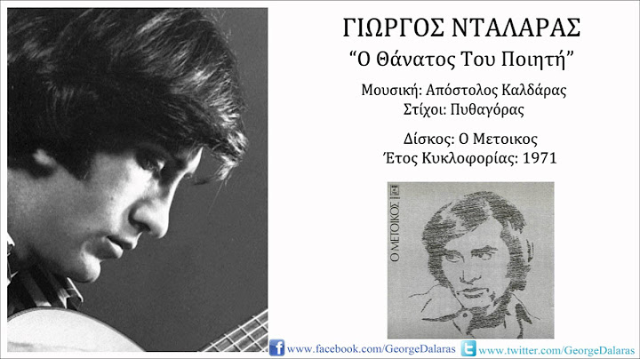 Γιώργος Νταλάρας - Ο θάνατος του ποιητή