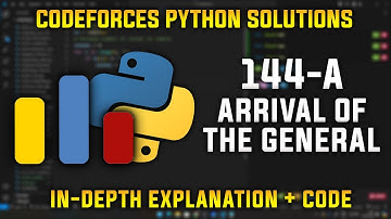 144A | Arrival of The General | Codeforces Python Solutions | Explanation + Walkthrough