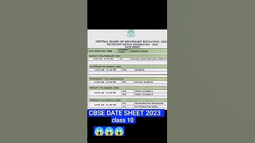 😱😮CBSE EXAMS DATE SHEET 2023 #shorts #viral
