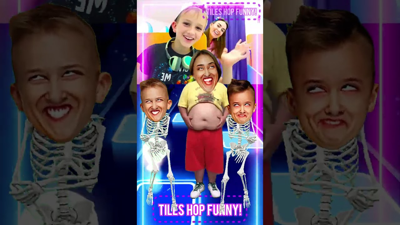 Fat Vlad and Niki vs Vlad and Niki Skeletons x Coffin Dance | Tiles Hop 