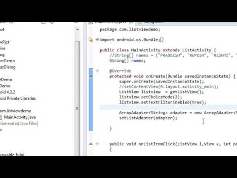 android tutorial for beginners 49 android listview using string array