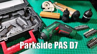 Parkside PAS D7 Cordless Screwdriver with Exchangeable Attachments