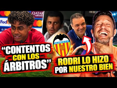 🚨🚨¡YAMAL DICE QUE EL BARCELONA ESTÁ ENCANTADO CON LOS ÁRBITROS Y RIDÍCULO EN VALENCIA CON RODRI!