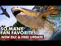 Megalodon microceratus  more full dlc  free update reveal  jurassic world evolution 2 dlc