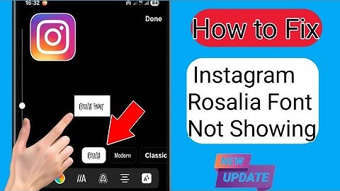 How to Fix Rosalia Font Not Showing on Instagram | Instagram New Font Update