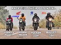 Bullet 350 Vs Honda Xblade 160 Vs Pulsar 220 Vs Yamaha R15v3 | Race Till Their Potential