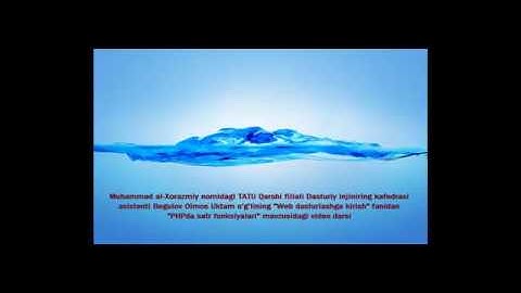 4.3-dars. PHPda satr funksiyalari