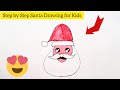 Part:- 3 How to Cute Draw Santa Claus for kids | Step by Step Easy Christmas Drawing for Kids |🌲