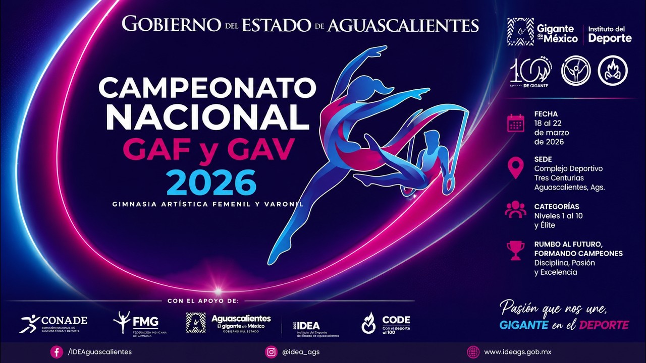Campeonato Nacional de Gimnasia en Aguascalientes
