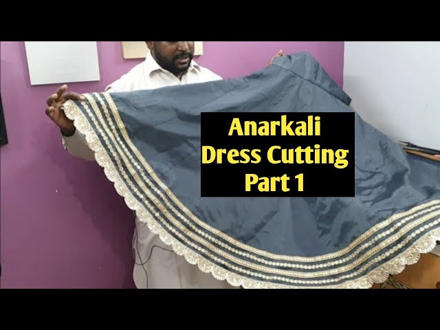 gown ki cutting kaise karne/frock cutting/umbrella kurti cutting/anarkali  gown cutting and stitching - YouTube
